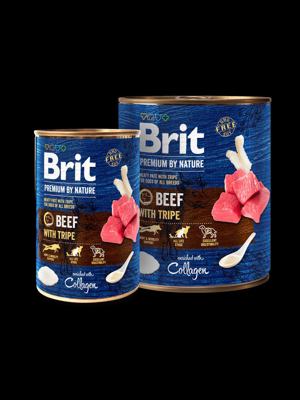 Brit Premium by Nature Beef with Tripe – консервирана храна за кучета с говеждо и шкембе  0.400 кг.
