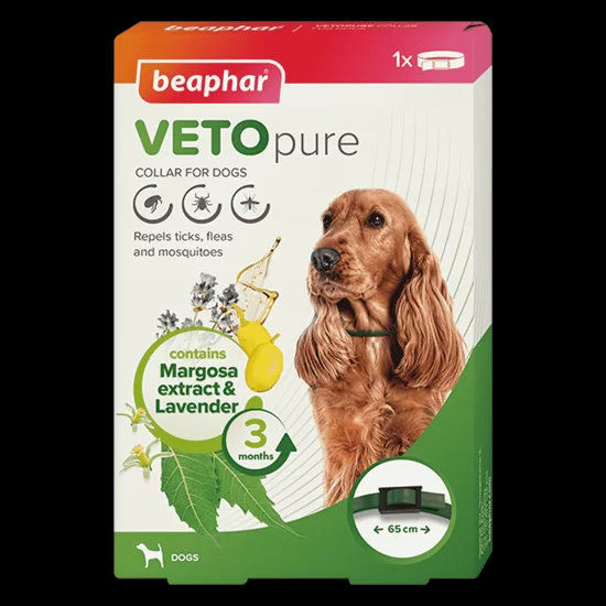 Beaphar Veto Pure Bio репелентен био нашийник за кучета, срещу бълхи, кърлежи и комари