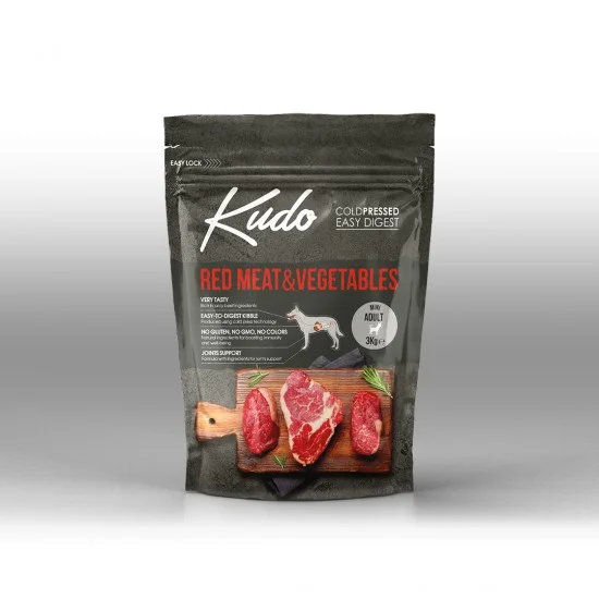 Kudo Low Grain Red Meat Mini Adult, за мини породи над 1 год ,3кг