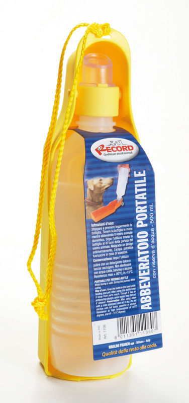 Бутилка + купичка за разходка 500 мл. Record  жълт 5
