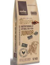 Супер премиум храна Puffins Maxi Junior – за подрастващи кученца от големите породи, със 76% прясно месо годно за човешка консумация 2 кг. 2