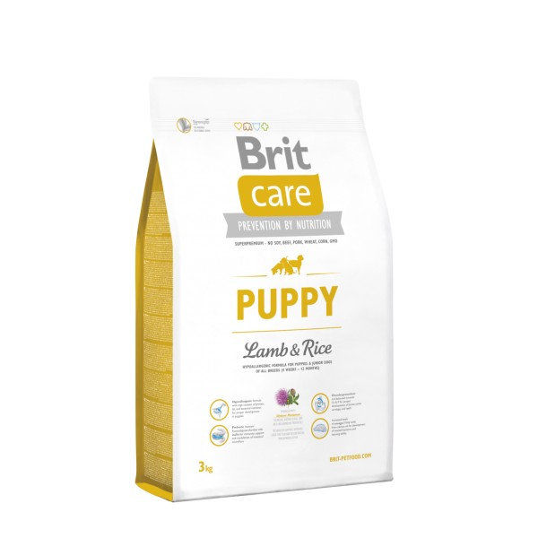 Супер премиум, хипоалергенна храна за кучета Brit Care Dog Mono Prtotein Hypoallergenic  Puppy, монопротеинна, с агнешко месо и бял трън 12 кг. 3