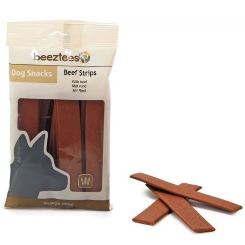 Лакомство за куче лентички с вкус на телешко- Beeztees beef strips 0.150 кг.