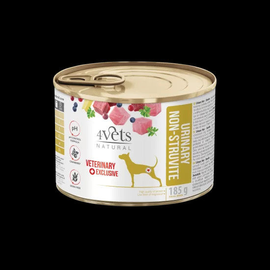 4Vets Dog Natural Urinary консервирана храна за кучета, при проблеми с уринарния тракт, 185 г