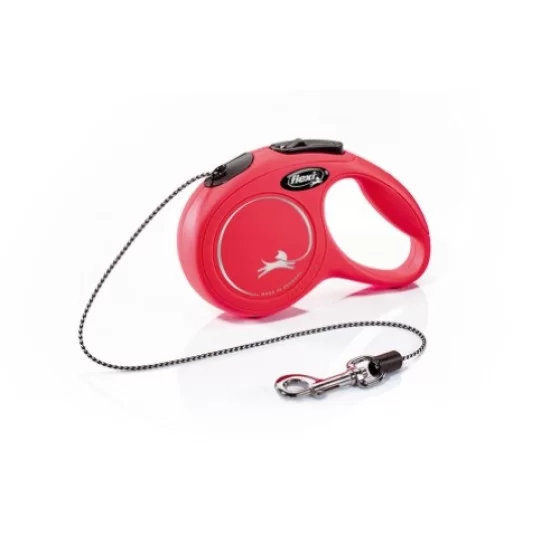 flexi New Classic XS - 3м въже, до 8кг - цвят червен