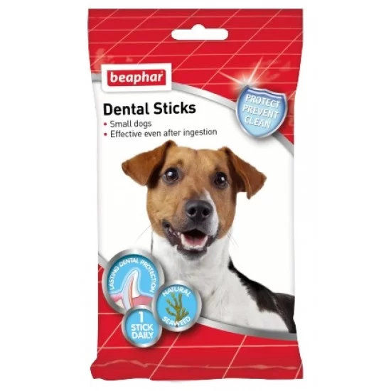 Beaphar Dental Sticks Small - 7 бр., 112гр, дентални пръчки за свеж дъх и чисти зъби