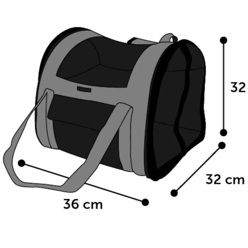 Транспортна раница за кучета и котки Flamingo BACK PACK LENIE 36x32x32CM Сив 5