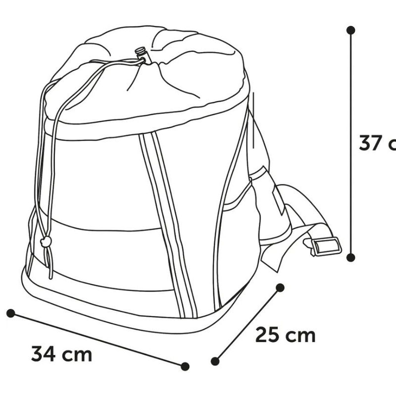 Транспортна раница за кучета Flamingo FRONT CARRIER TIMI BLUE 34x25x37CM походяща за носене както на гърба така и на гърдите син 4