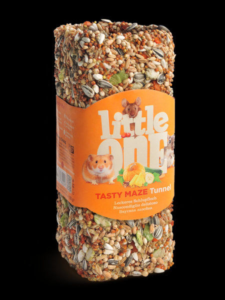 Лакомство за дребни гризачи’ Little One Tunnel вкусен тунел с банан, ананас, моркови и тиквички 1 бр.
