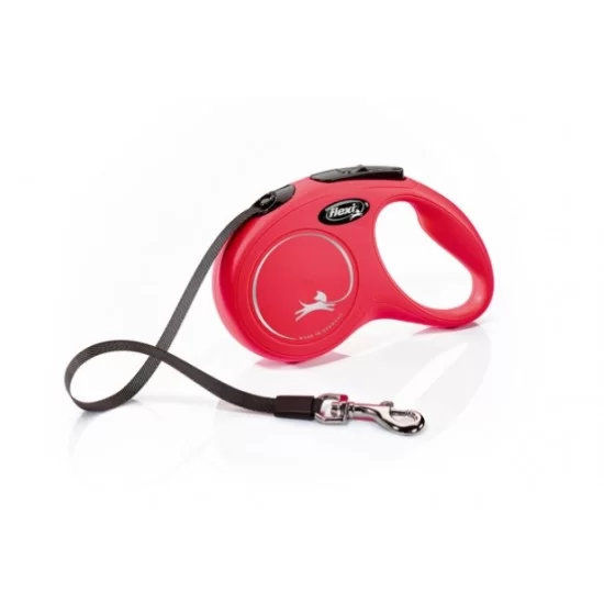 flexi New Classic XS - 3м лента, до 12кг - цвят червен