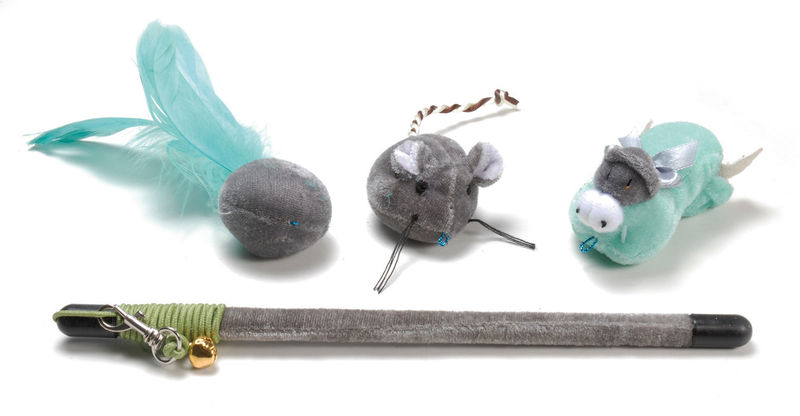 Котешка играчка Record въдица 3в1 26 см  Розов 3