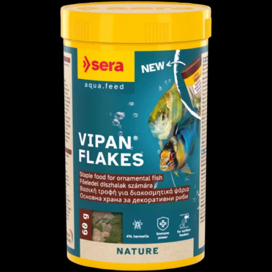 sera Vipan Flakes 60 г - натурална храна за всички рибки