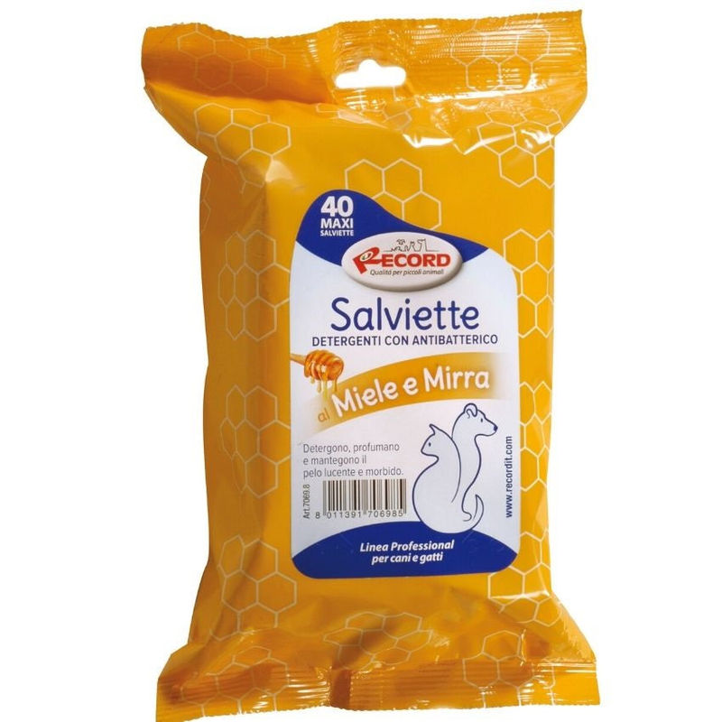 Почистващи мокри кърпички с мед и смирна – Record Honey and Myrrh 40 бр.