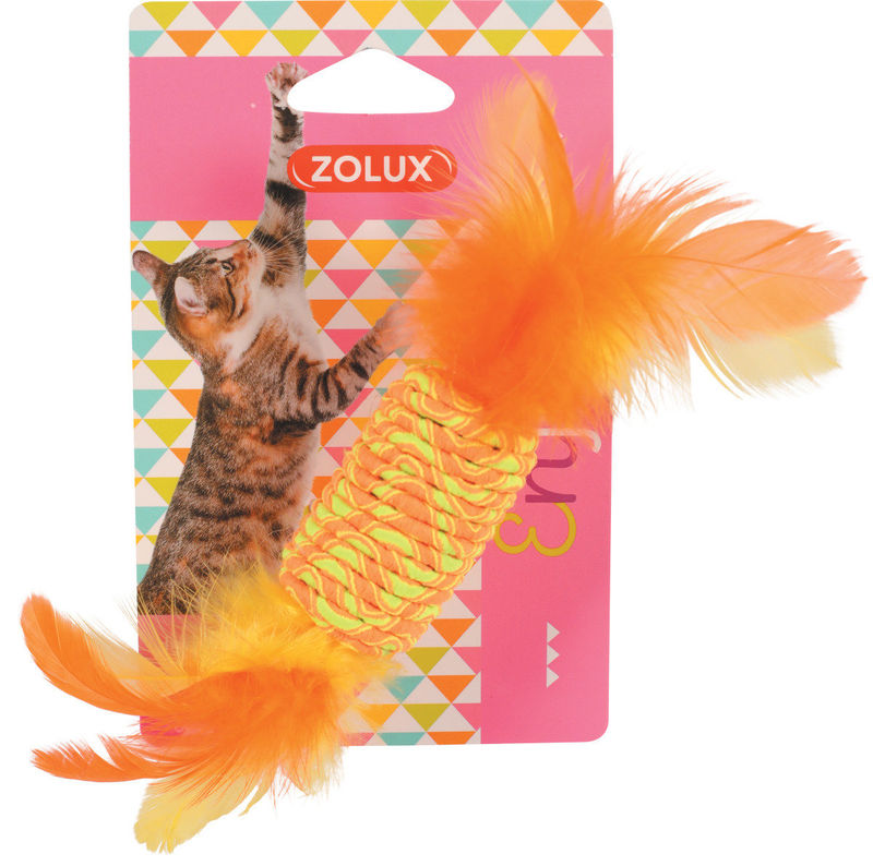 Играчка за котка Zolux ELASTIC CANDY –  цилиндър с пера  1 бр. 4