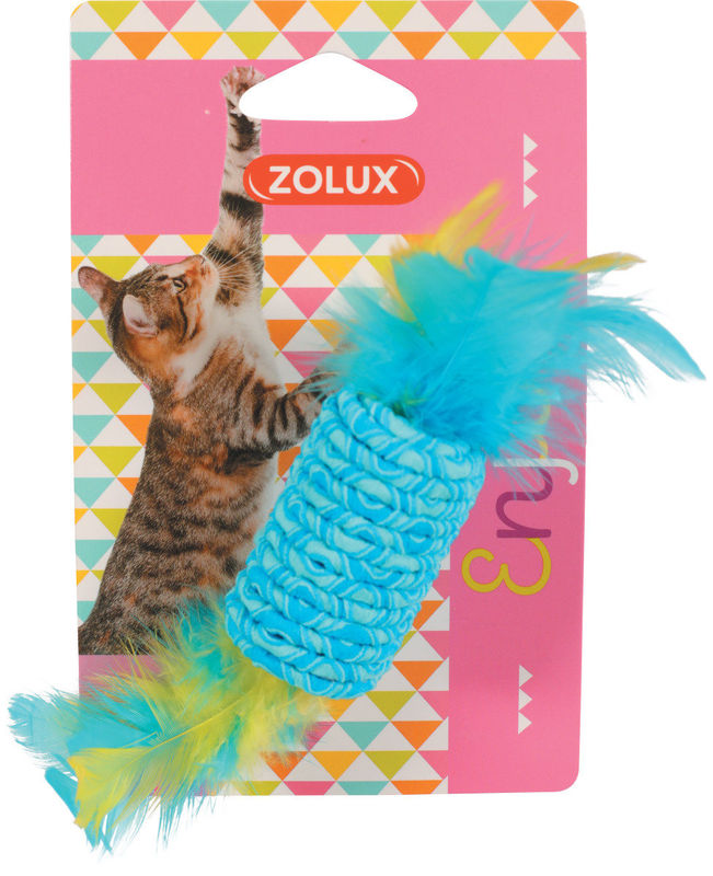 Играчка за котка Zolux ELASTIC CANDY –  цилиндър с пера  1 бр. 2