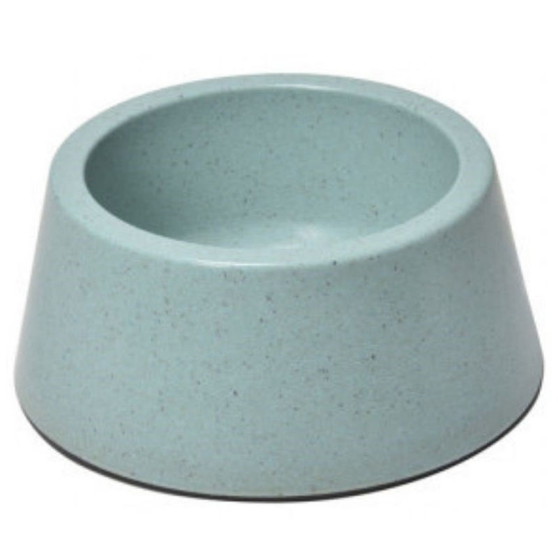 Висока купа за храна и вода Record Bamboo 350 мл. изработена от естесвен бамбук и оризова обвивка син 2