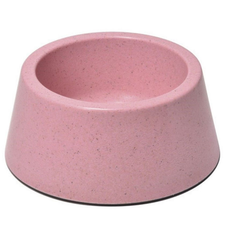 Висока купа за храна и вода Record Bamboo 350 мл. изработена от естесвен бамбук и оризова обвивка син