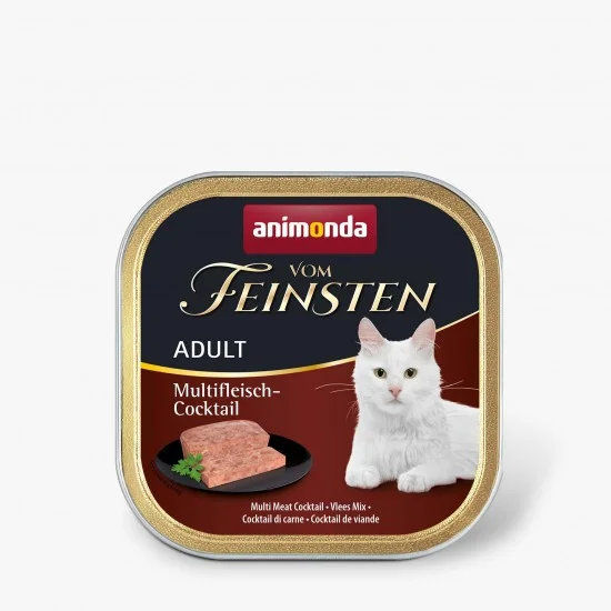animonda Vom Feinsten Adult Paté Multi-Meat Cocktail -  пастет за котки, мултикоктейл с парченца месо, 100 г