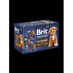 Brit Premium by Nature Dog Fillets in Gravy Multipack – кутия с паучове филета в сос 12×85гр.