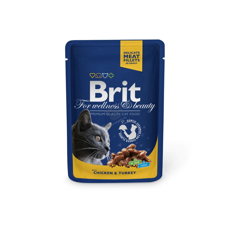 Пауч за котка Brit Premium Chicken & Turkey 100гр. 0.100 кг.