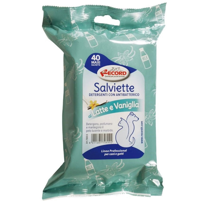 Почистващи мокри кърпички с мляко и ванилия – Record Milk and Vanilla 40 бр. 2