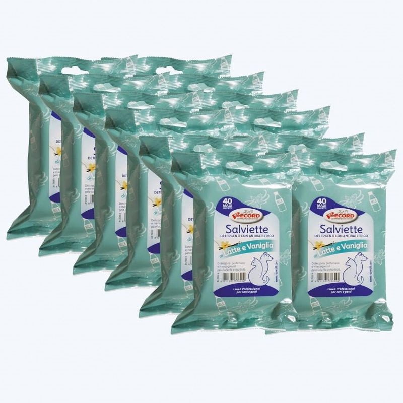 Почистващи мокри кърпички с мляко и ванилия – Record Milk and Vanilla 40 бр.