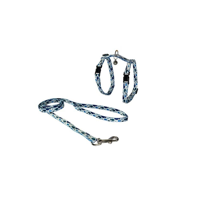 Котешки нагръдник с повод PET INTEREST Cat Harness & Leash Fish Flock 8