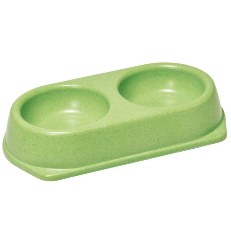 Двойна бамбукова купа за храна и вода Record Bambo –  изработена от натурални бамбукови фибри 0,180 мл 180мл.