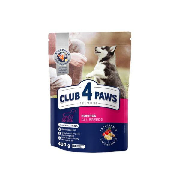 CLUB 4 PAWS DOG ALL BREED PUPPY WITH CHICKEN – Пълноценна, премиум храна за малки кученца от всички породи 9