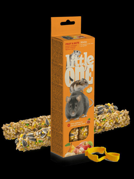 Крекери за дребни гризачи Little One Sticks с плодове и ядки 2х60 гр. 0.120 кг.