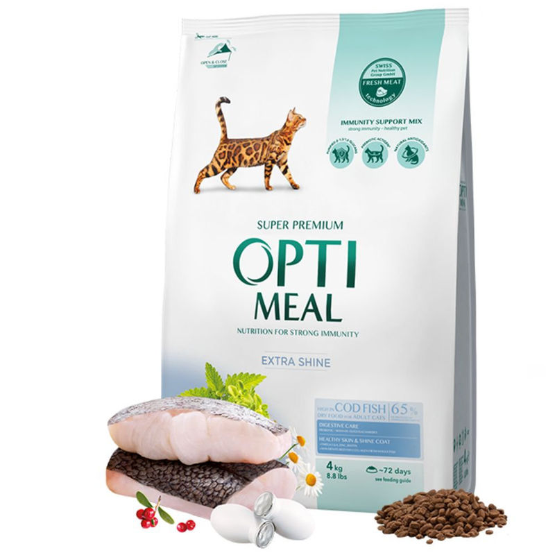 OPTIMEAL CAT ADULT WITH COD FISH Супер премиум храна за котки с риба треска 8