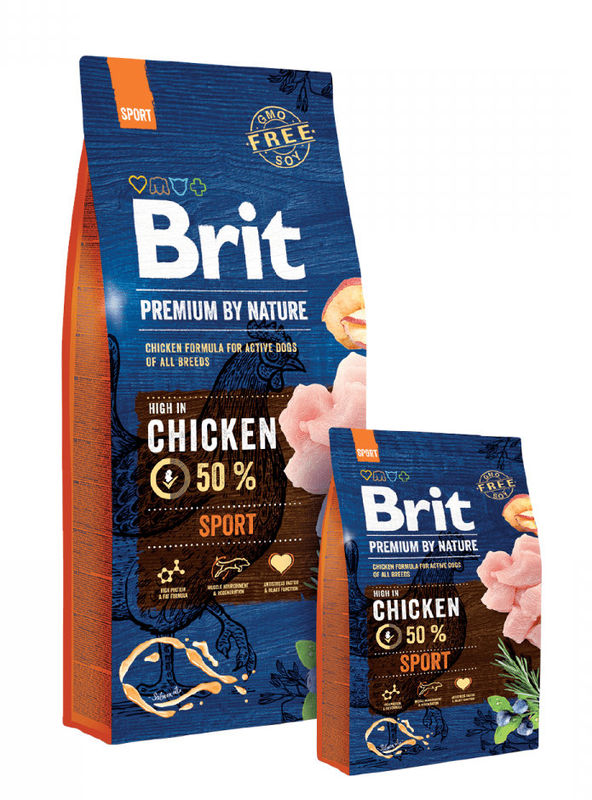 Суха храна за активни кучета Brit Premium Sport  BY NATURE [ НОВА, ПОДОБРЕНА ФОРМУЛА ] с 50% прясно пилешко месо 3 кг. 2