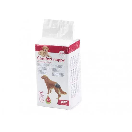 Памперс за куче Savic, T4, 40-48см, 12бр
