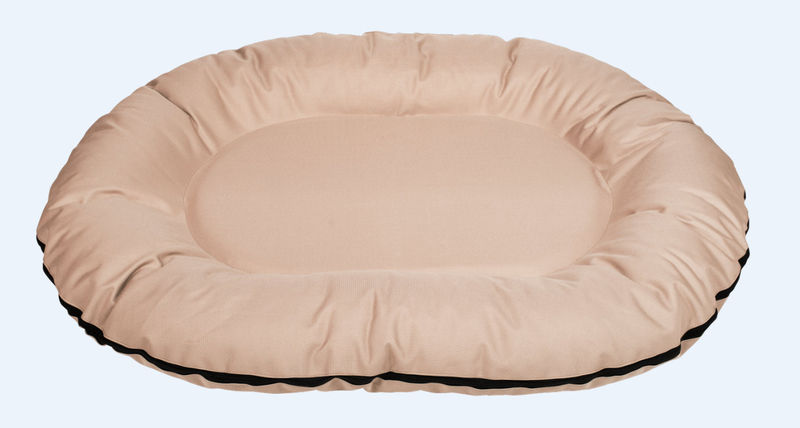 CAZO Oval Bed beige – овално кучешко легло от непромокаема материя 45 x 65 x 9 см.
