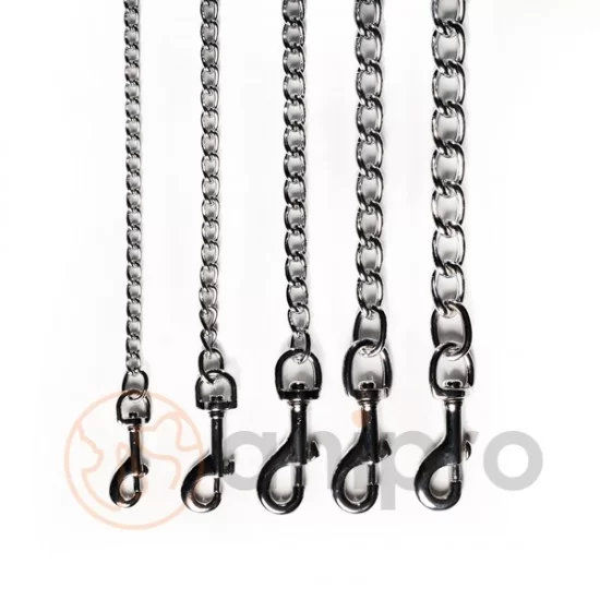 anipro повод синджир 2.0мм/100см с дръжка черна лента 7