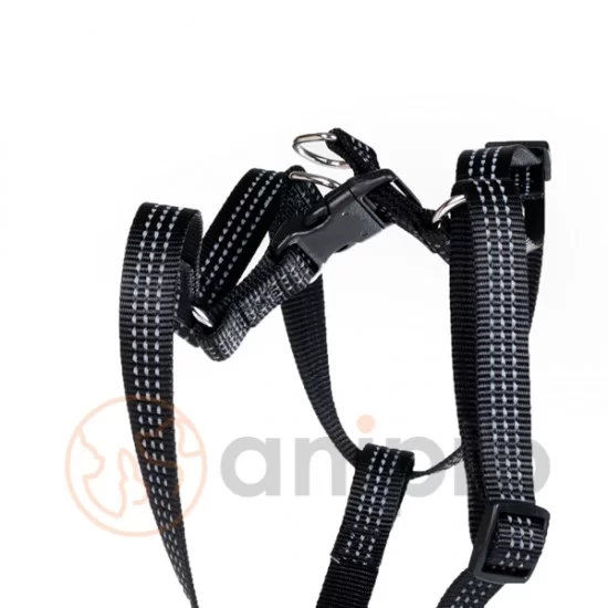 anipro Sport+ нагръдник лента със светлоотразителни нишки, 25мм черен 3