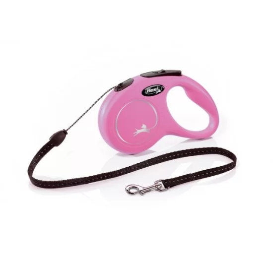 flexi New Classic Small - 5м въже, до 12кг - цвят розов