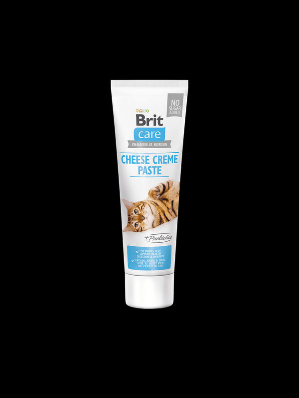 Brit Care Cat FUNCTIONAL PASTE CHEESE CREME enriched with PREBIOTICS – малцова паста с вкус на сирене ,обогатена с пребиотици 100гр. 0.100 кг.