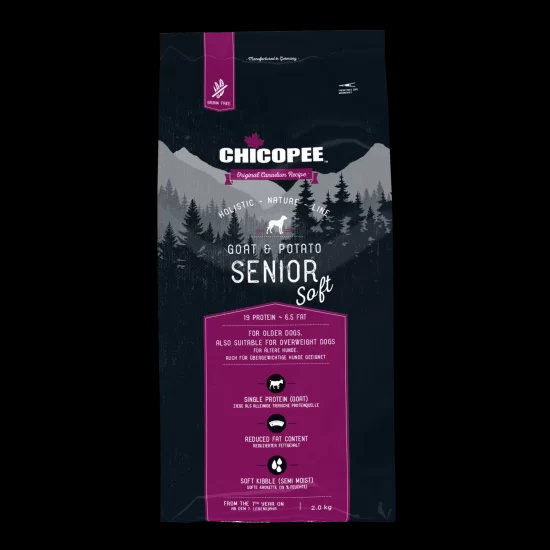 Chicopee Dog HNL Senior Soft+ мека гранула за възрастни кучета, козе и картофи, 2 кг 3