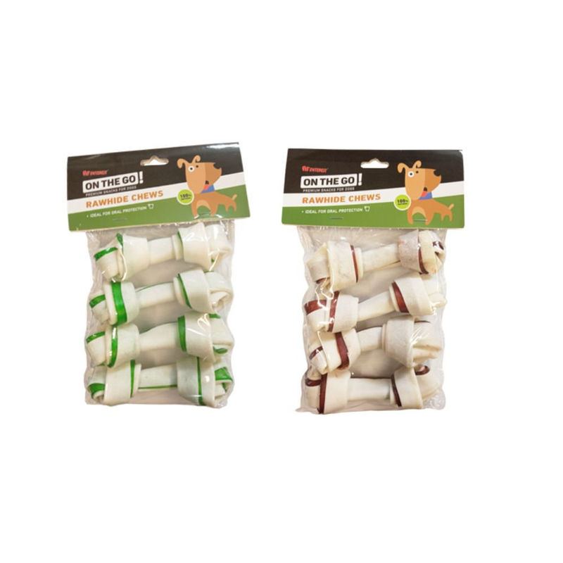 Кожен кокал за куче ON THE GO Double Color Knotted Bones 15