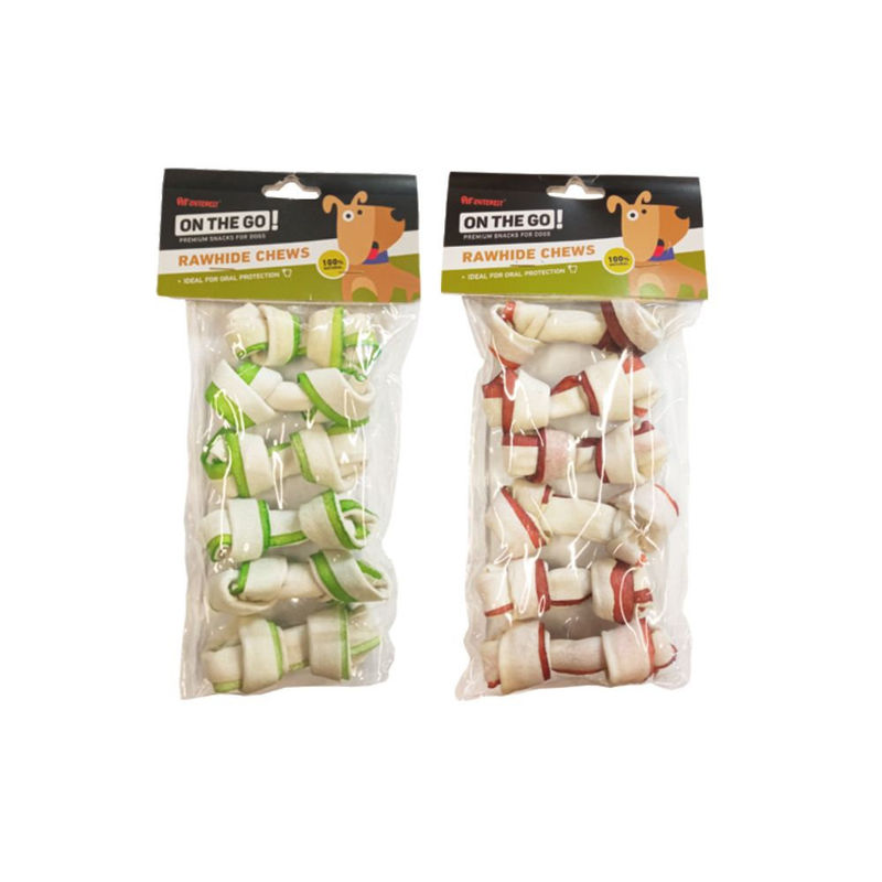 Кожен кокал за куче ON THE GO Double Color Knotted Bones 11