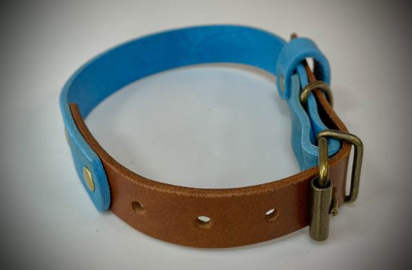 Бутиков кожен нашийник- №124 3