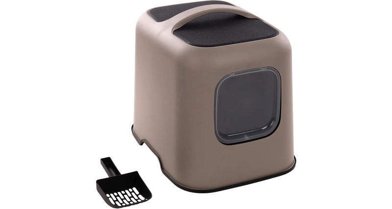 Закрита котешка тоалетна CAT TOILET TRUDY TAUPE 38,5x51x44,5CM Кафяв 2