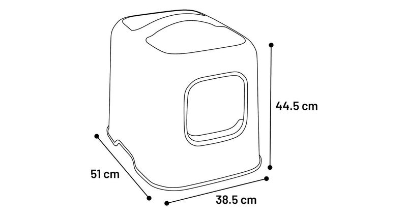Закрита котешка тоалетна CAT TOILET TRUDY TAUPE 38,5x51x44,5CM Кафяв 3