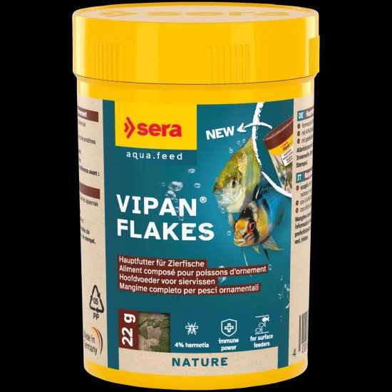 sera Vipan Flakes 22 г - основна храна за декоративни риби