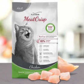 Пълноценна суха храна за котки Platinum MeatCrisp Adult Chicken с 83% Прясно пилешко месо, БЕЗ зърнени култури 0,400кг