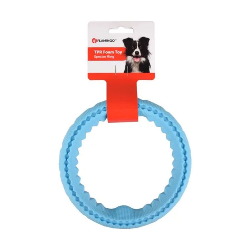 Гумен ринг Flamingo Spector ring за водни игри за кучета син 2