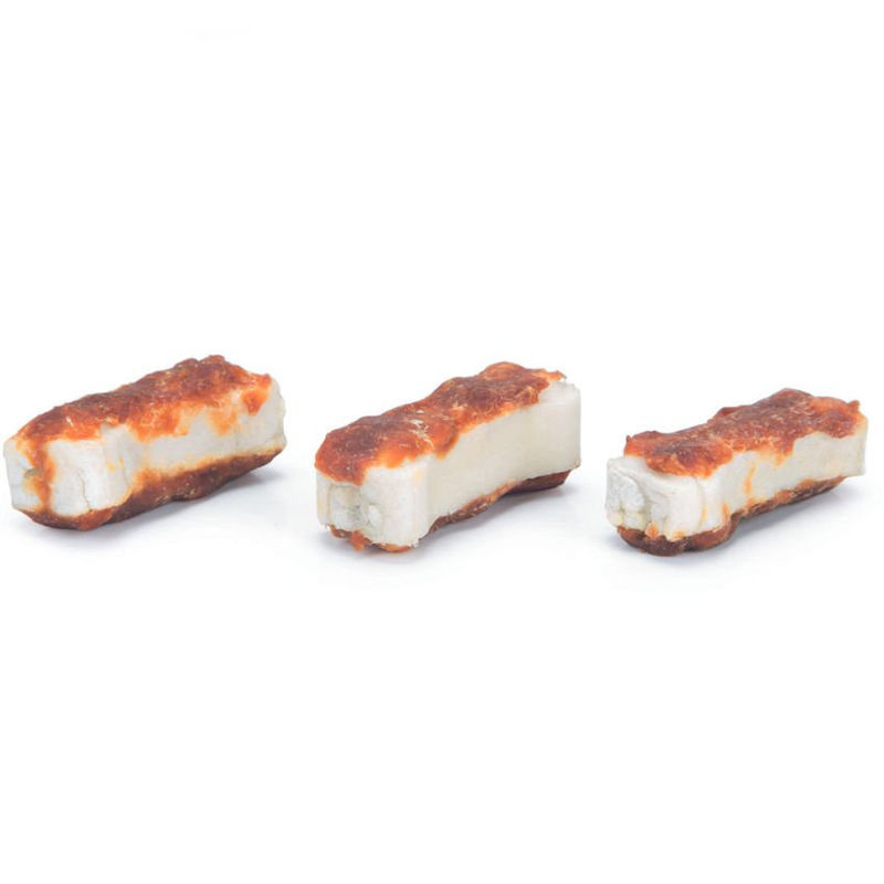 Натурално лакомство за куче Beeztees Chewing bones chicken кокалчета от пресована кожа с пилешко 12 бр. 2