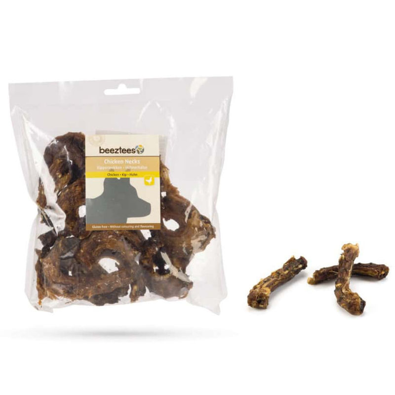 Лакомство за куче сушени пилешки вратове- Beeztees chiken necks  0.200 кг.