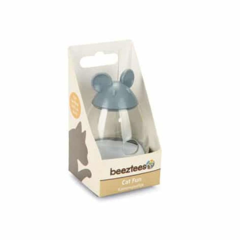 Интерактивна пластмасова играчка Beeztees за котки,с място за лакомства- мишка Сив 2